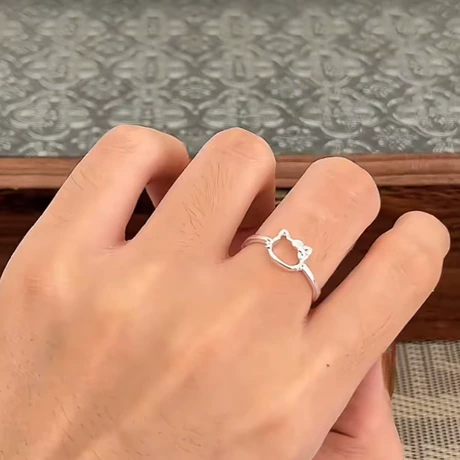 Silver Crystal Ring - Minimalist Chic